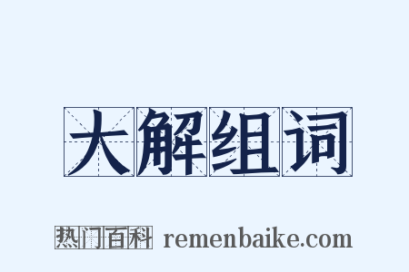 大解组词是什么意思的图片